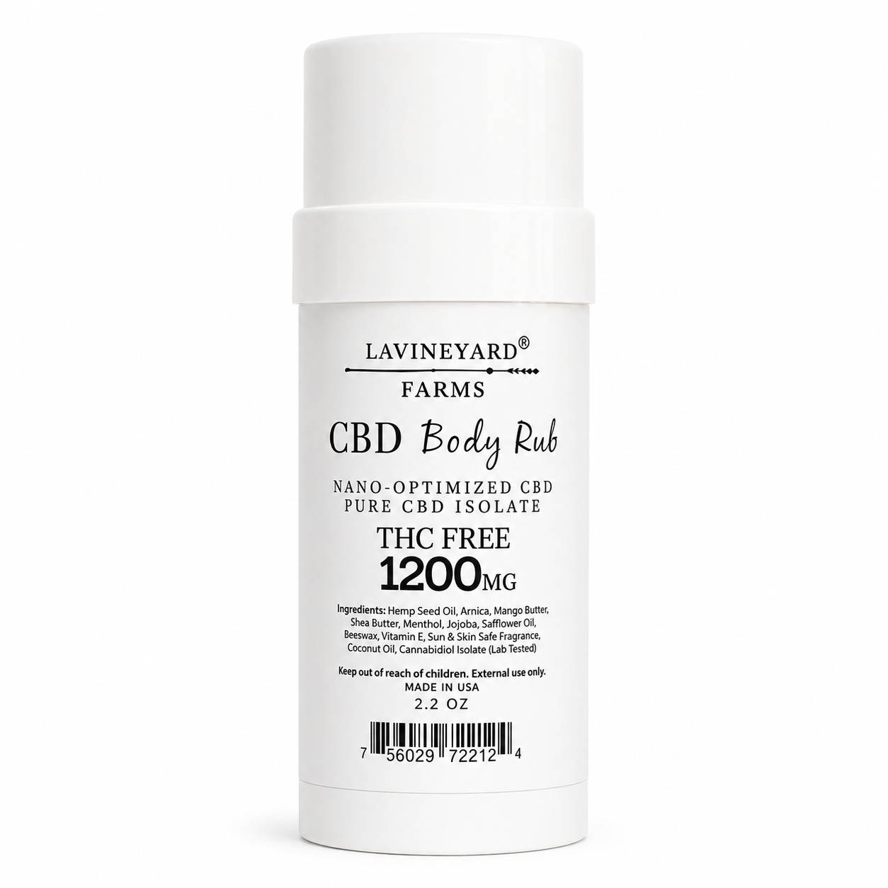 THC FREE- Muscle Rub - 2OZ